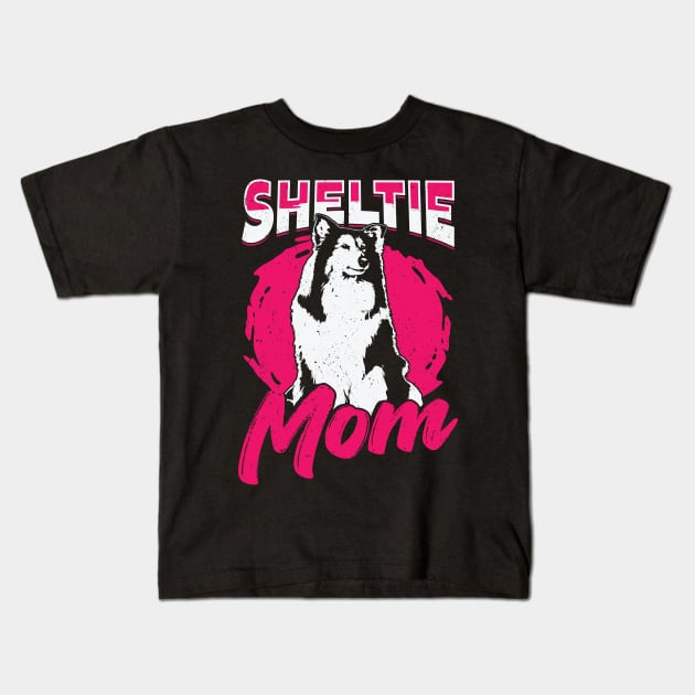 Sheltie Mom Dog Shetland Sheepdog Lover Gift Kids T-Shirt by Dolde08